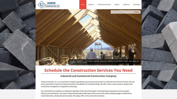 Uhrig Construction Website