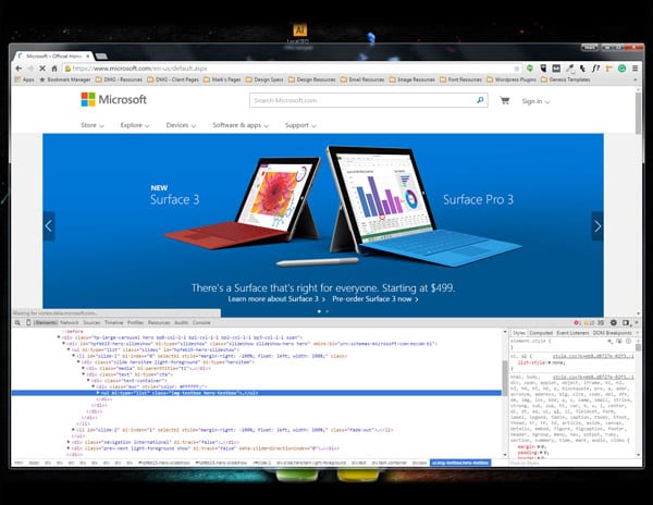 Screenshot of chrome browser