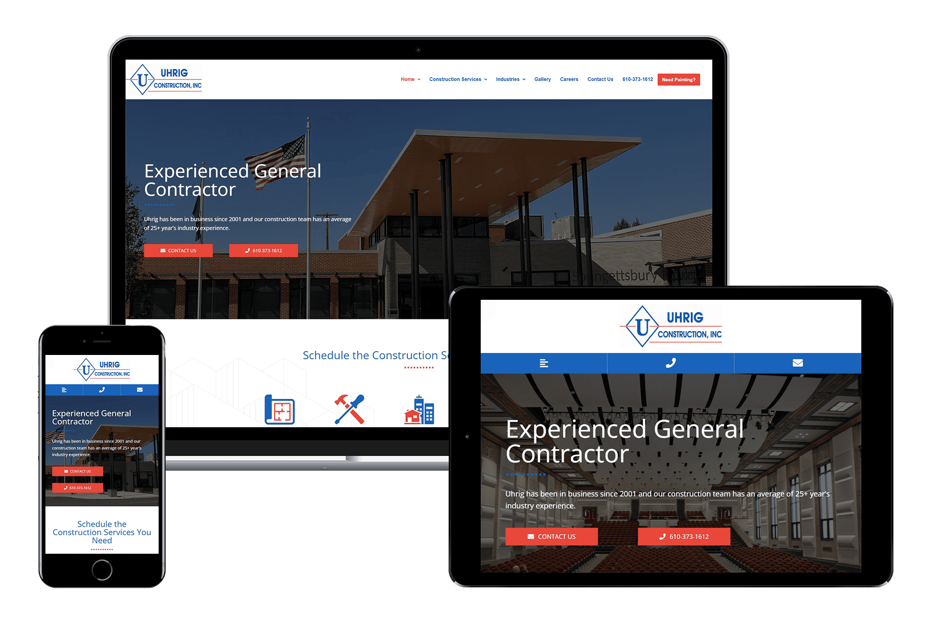 Uhrig Construction - Device Mockup 2