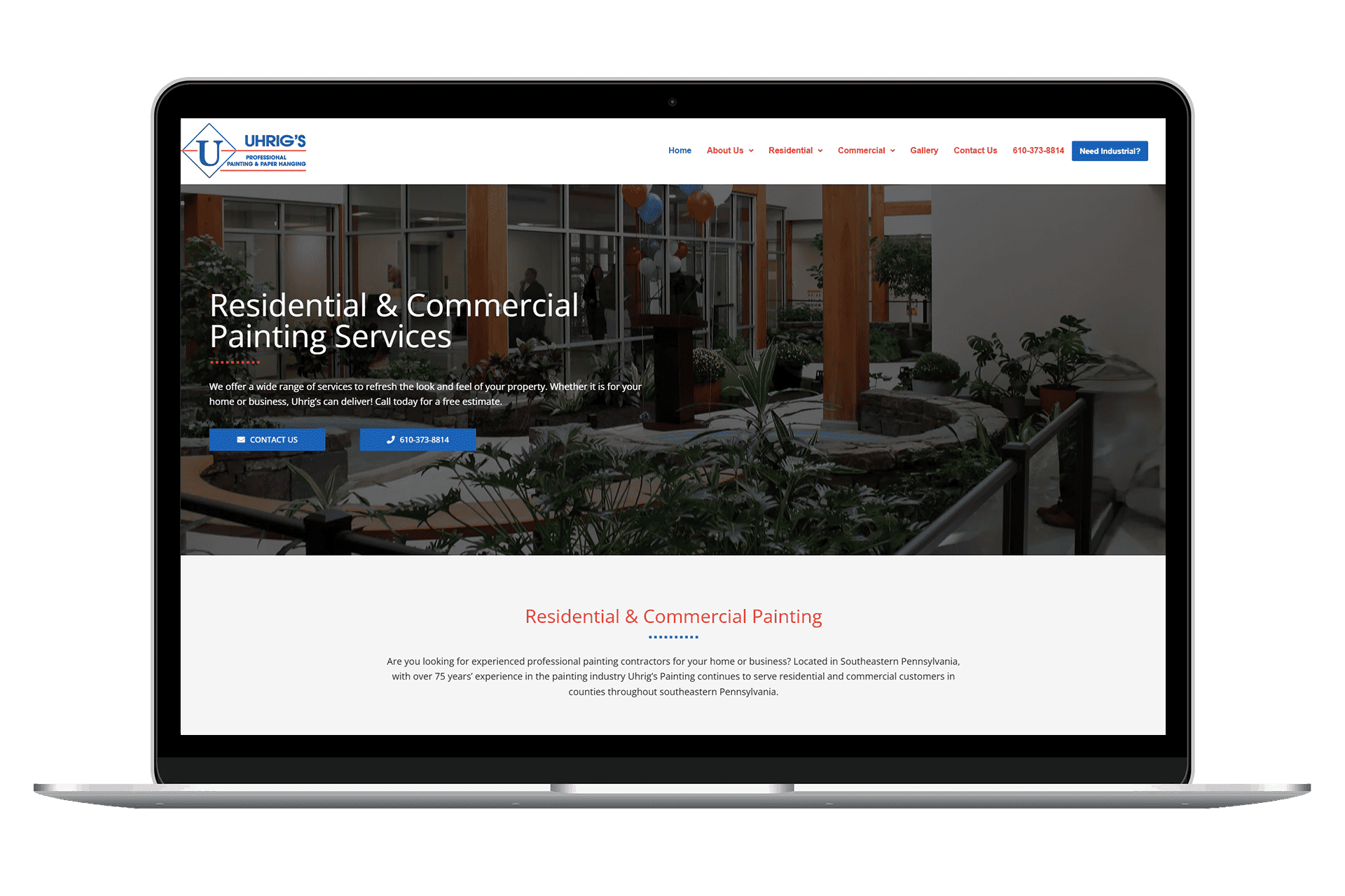 Residential & Commercial Painting Services Website Design