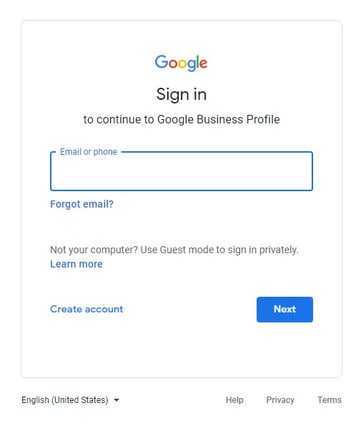 how to create a business account on google