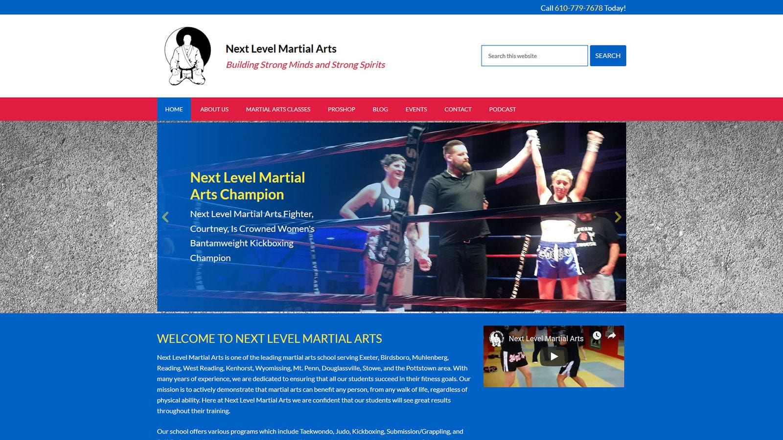 Redesign of Local Martial Arts School’s Website
